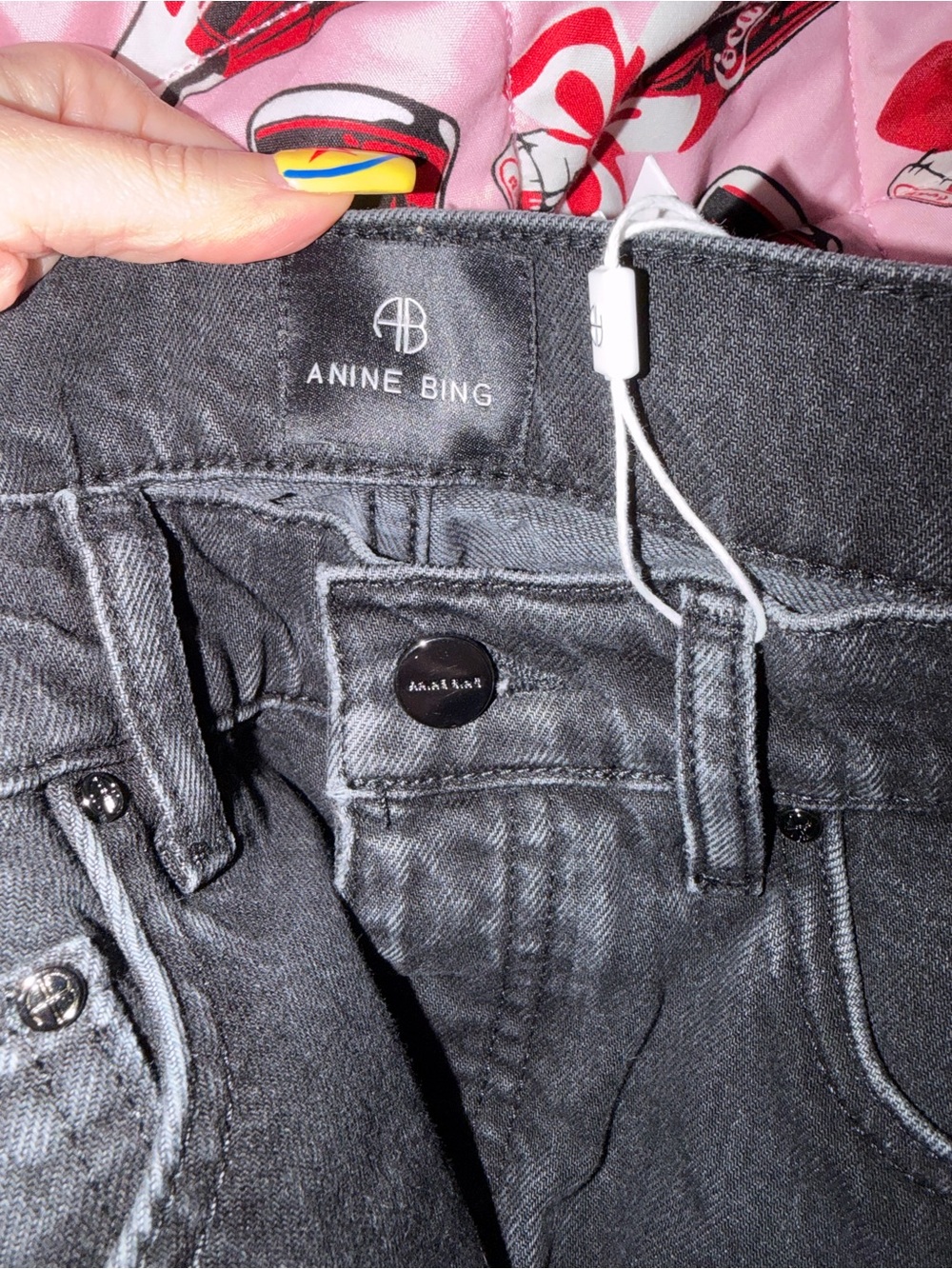 Anine Bing Hugh Jeans in Vintage Black Straight - Picture 11 of 11